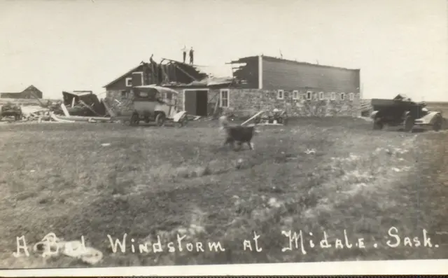 Windstorm damage at Midale